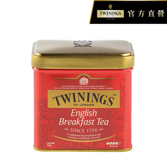 【Twinings 唐寧茶】散裝茶葉 100gx1罐(仕女伯爵/英倫早餐/歐式大吉嶺/皇家伯爵)