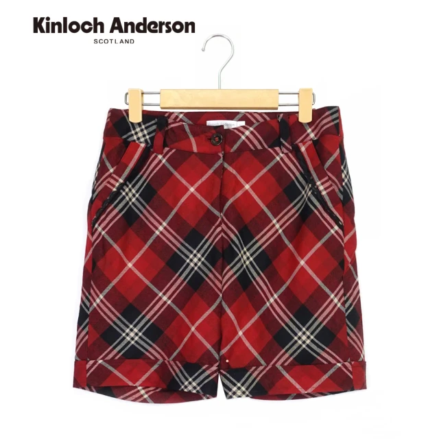 Kinloch Anderson 格紋花邊口袋短褲 金安德森女裝(KA0265211 紅格)