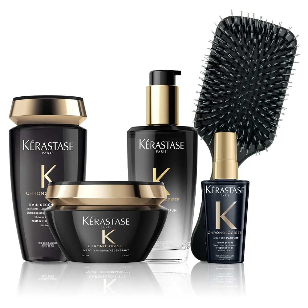 【KERASTASE 巴黎卡詩】黑鑽極萃逆時奢華組(黑鑽極萃髮油+髮膜+髮浴)