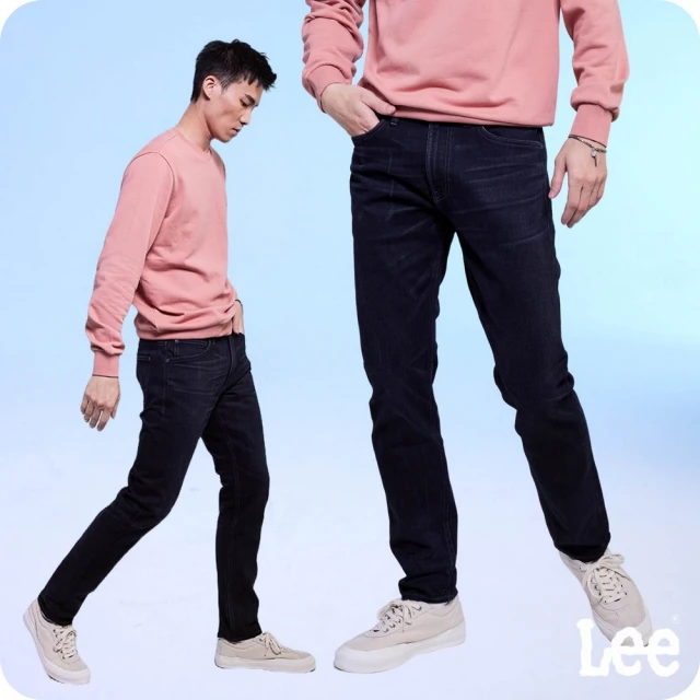 Lee 男裝 牛仔褲 / 705 中腰標準小直筒 黑色洗水(LB417068123)