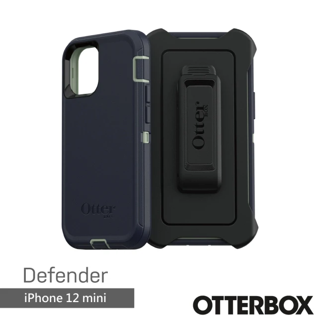 OtterBox iPhone 12 mini 5.4吋 Defender 防禦者系列保護殼(藍)