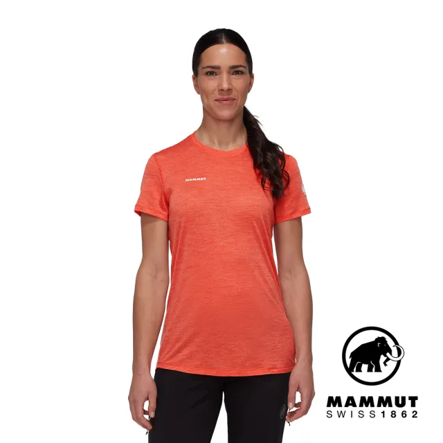 【Mammut 長毛象官方直營】Tree Wool FL T-Shirt W 羊毛混紡快乾抗臭短袖T恤 蜜桃粉 女款 #1017-06670