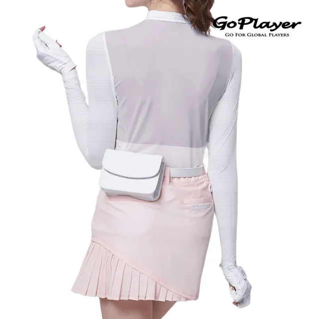 【GoPlayer】斷碼出清 女抗UV快乾防曬衣V型-白(高爾夫防曬打底衣 冰絲涼感抗UV內搭衣)