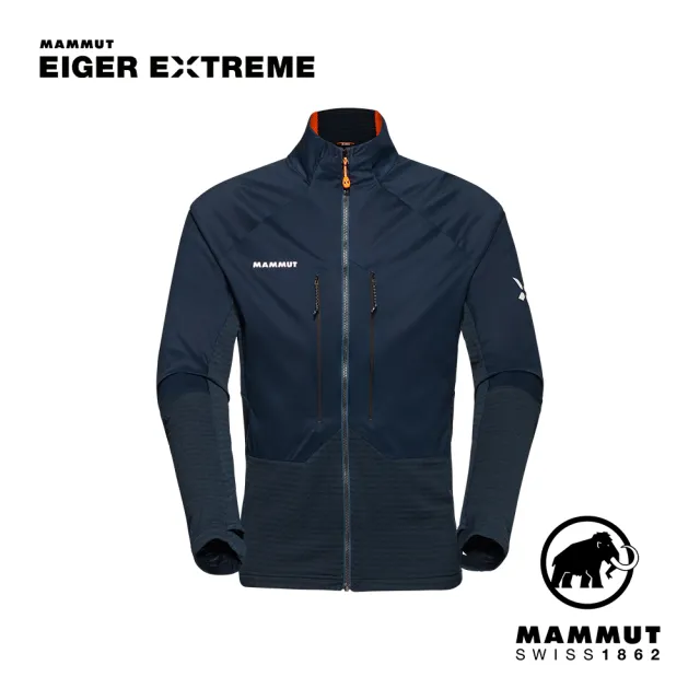 【Mammut 長毛象官方直營】Eiger Nordwand ML Hybrid JKT 極限艾格防風防潑水外套 夜藍 男款 #1014-05600