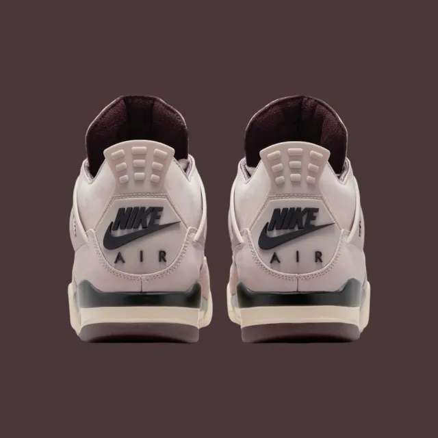 【NIKE 耐吉】休閒鞋 A Ma Maniere x Air Jordan 4 Fossil Stone W 聯名款 酒紅化石 男女段 FZ4810-200