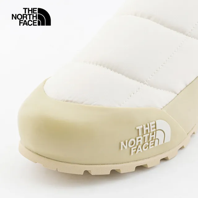 【The North Face 官方旗艦】北面男女款白色DWR防潑水營地鞋｜8ABXTOB(麵包鞋)