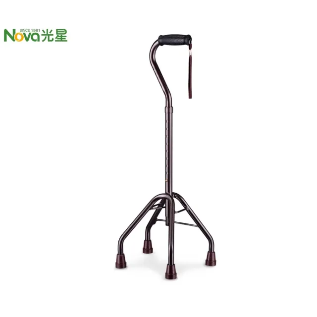 【NOVA 光星】穩定高底座四腳拐杖(輔助行走拐杖#老年人使用#康復訓練輔具#防滑耐用)