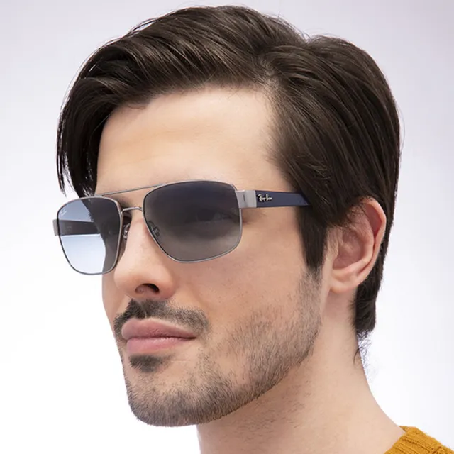 【RayBan 雷朋】將軍款偏光太陽眼鏡 RB3663 004/58 鐵灰框墨綠偏光鏡片 公司貨