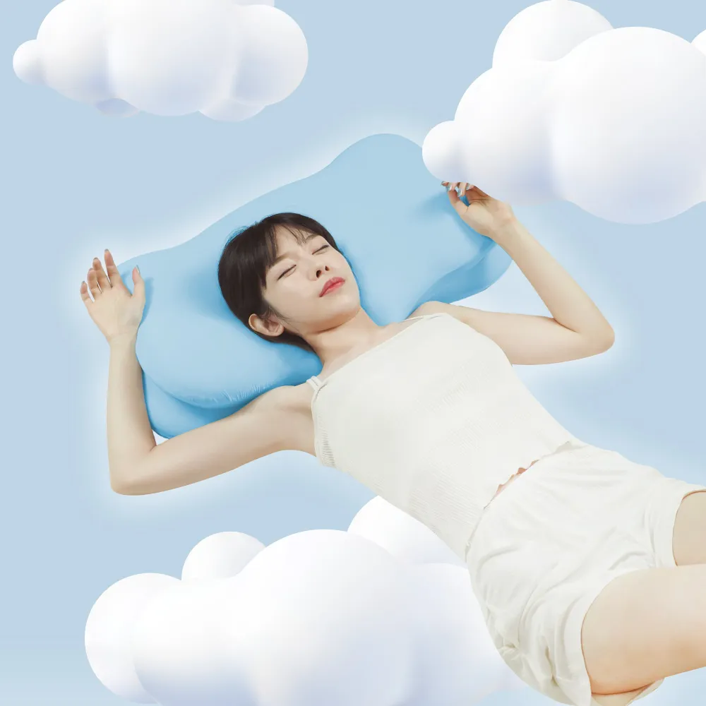 【Pure Sleep 純好眠】雲朵QQ枕(涼感枕 記憶枕 護頸枕頭 親膚 柔軟Q彈 枕頭)