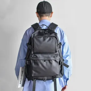【LEEHER】雙11 男生/包包/15吋筆電包/尼龍後背包/防潑水包/黑色包/日系包包/大學生後背包/電腦