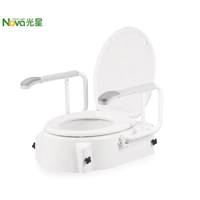 【NOVA 光星】Luxi歐式馬桶增高器(#三段高度調整#降低負擔#膝蓋保護#金屬骨架#止滑墊#穩固輔助#)