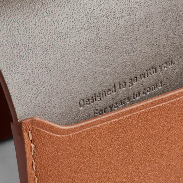【Bellroy】官方直營 Under Cover 極簡卡片夾 橫版 - RFID防盜(焦糖棕/卡夾)