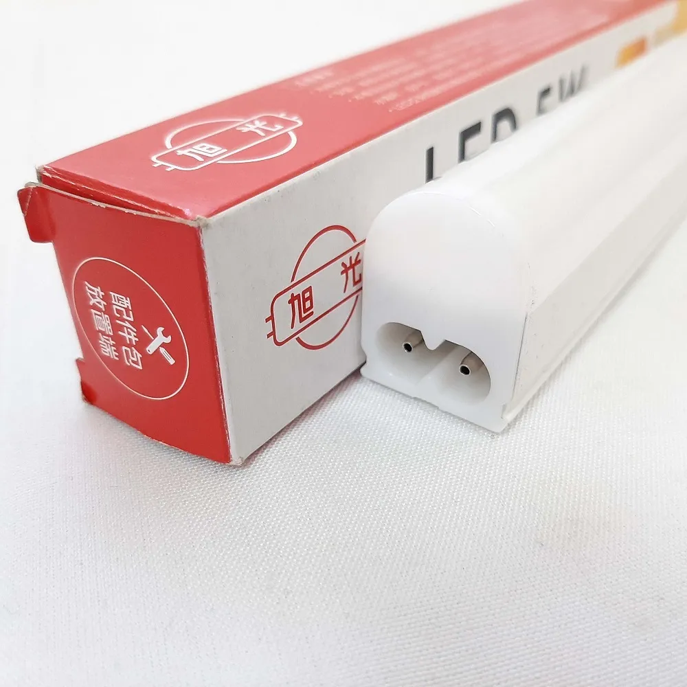 【旭光】3支 LED 5W 6500K 白光 1尺 全電壓 兩孔型 支架燈 層板燈