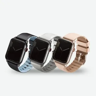 【UNIQ】Apple Watch 38/40/41/42mm Linus 防水矽膠雙色錶帶