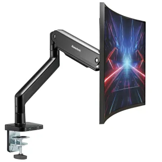 【Ermutek 二木科技】17-45吋 高承重內建USB旗艦版電競桌上型鋁合金電腦螢幕支架(承重16KGS/DM-002)