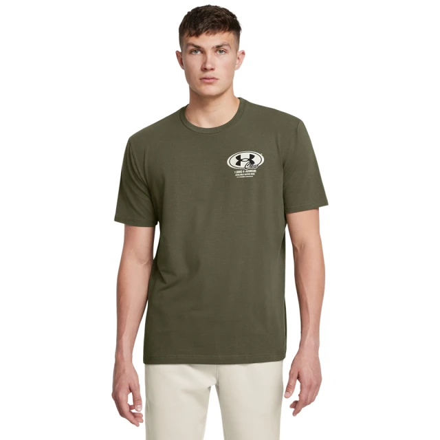 UNDER ARMOUR UA 男 HW GROUNDS 短袖T-Shirt_1387718-390(軍綠色)