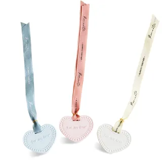 【O Pretty 歐沛媞】室內/車用 香氛擴香石愛心掛飾(多款可選-粉/白/藍)