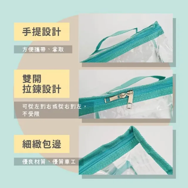 【生活特工】立體透明收納袋 防水防塵玩偶棉被收納包(S)