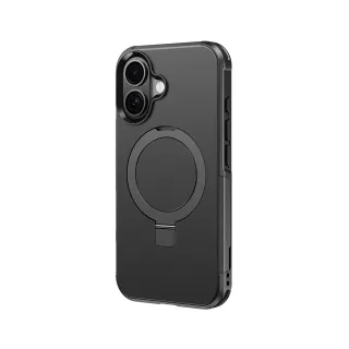 【Philips 飛利浦】iPhone 16系列 軍規雙層磁吸支架防摔保護殼(雙層設計/磁吸支架)