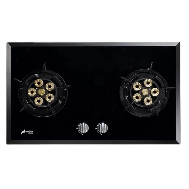 【豪山】雙口檯面爐玻璃瓦斯爐(SB-2207基本安裝)