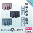 【A&R】3入組 純棉 無痕蠶絲四角內褲 大尺碼(吸濕排汗 透氣 乾爽 四角褲  蠶絲 大尺碼)