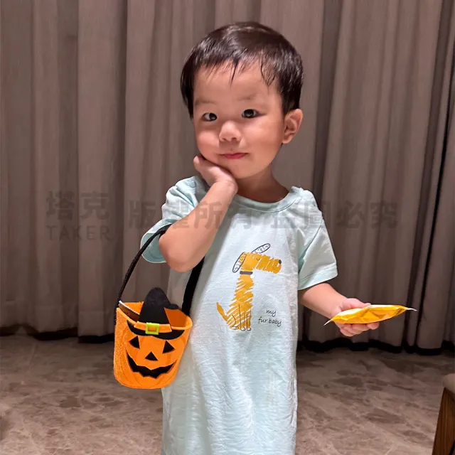 【塔克百貨】萬聖節 糖果袋 糖果桶 不織布袋 糖果手提袋 禮物袋 南瓜桶 派對 變裝 不給糖就搗蛋 包裝袋