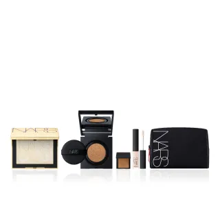 【NARS】王牌底妝必收組(新品上市/小白餅+小方盒氣墊粉餅/幻彩蜜粉餅/裸光蜜粉餅/超持久亮顏氣墊粉餅)