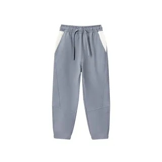 【GIORDANO 佐丹奴】童裝馬卡龍拼色長褲(65 信風藍)