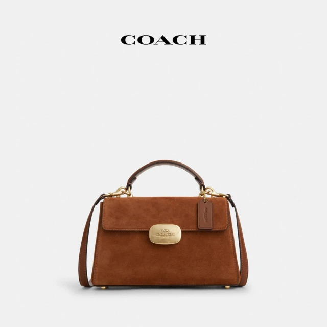 COACH 經典Logo帆布四方型纖巧型折疊皮夾-炭黑色/黑