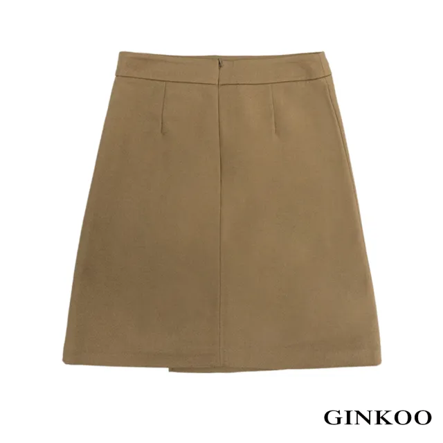 【GINKOO 俊克】前剪接A字短裙