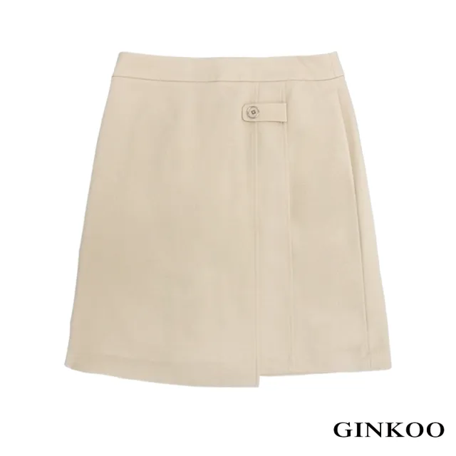 【GINKOO 俊克】前剪接A字短裙