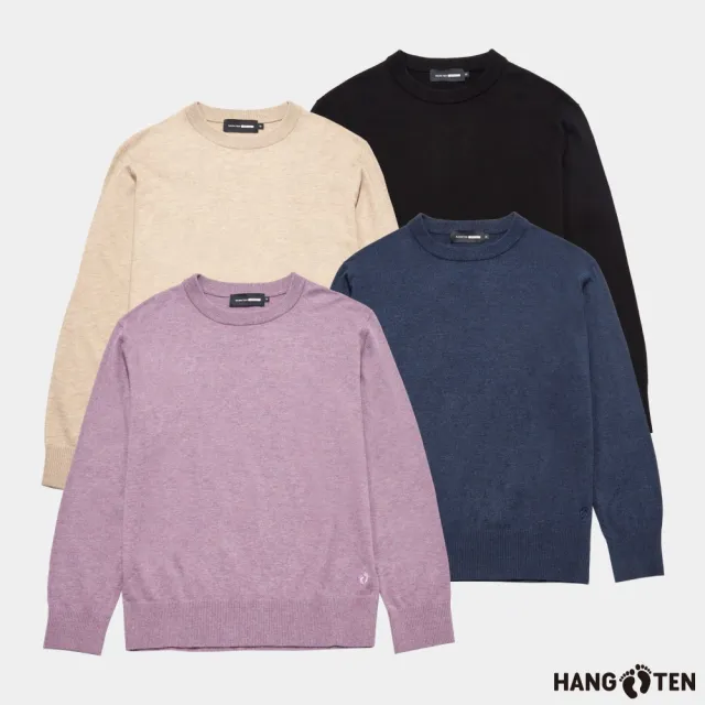 【Hang Ten】女裝-喀什米爾Cashmere混紡圓領毛衣(多色選)