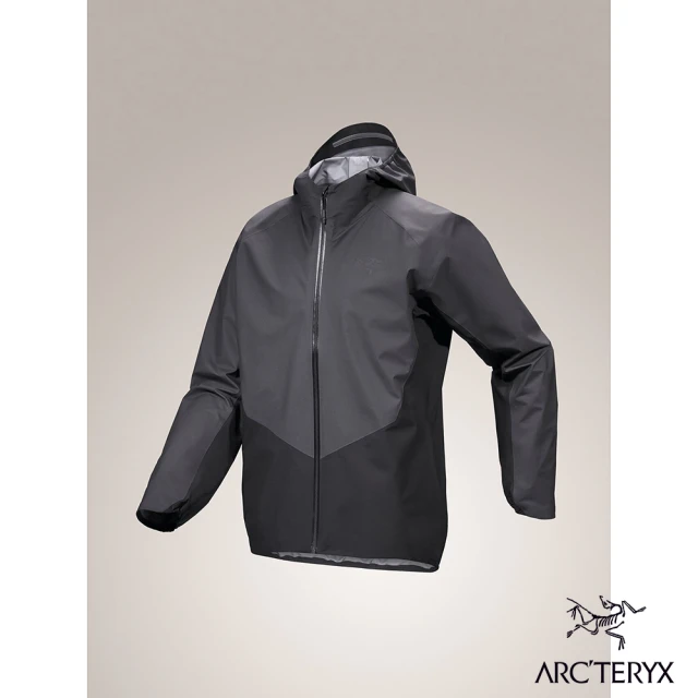【Arcteryx 始祖鳥官方直營】男 Norvan 防水外套(墨灰/黑)