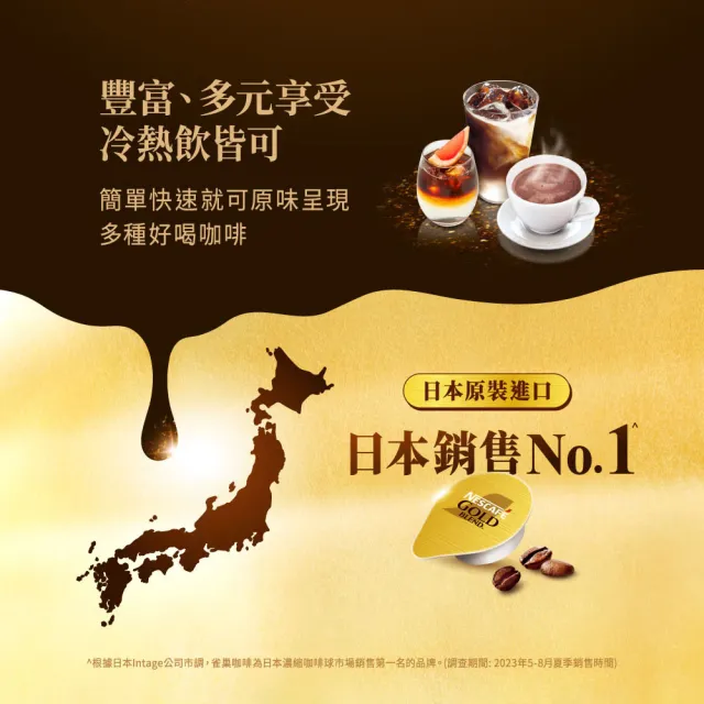 【NESCAFE雀巢咖啡】金牌超濃萃咖啡球6袋組(無糖/一袋8入)