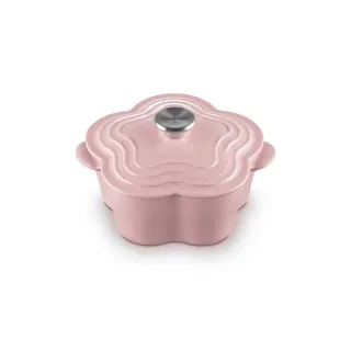 【Le Creuset】琺瑯鑄鐵鍋山茶花鍋 20cm(甜心粉-鋼頭-內鍋白)