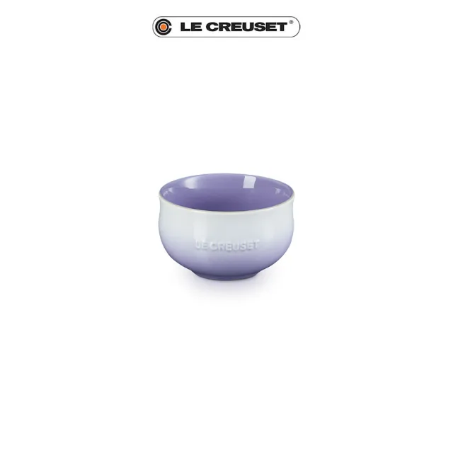 【Le Creuset】瓷器輕荷漫舞系列飯碗350ml(湖水綠/淡粉紫/貝殼粉 3色選1)