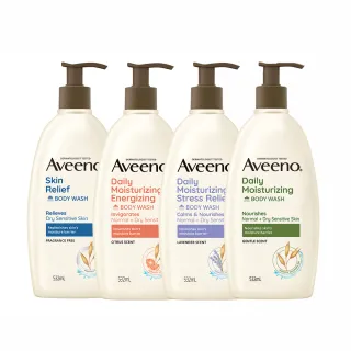 【Aveeno 艾惟諾】超值2入-長效燕麥沐浴露532ml(薰衣草/活力果香/燕麥任選)