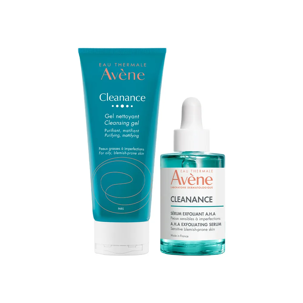 【Avene 雅漾官方直營】新品上市★控油清爽煥膚組(抗痘毛孔緊緻精華液+洗面乳)