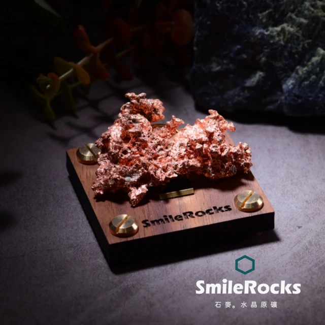 SmileRocks 石麥 石麥水晶原礦 自然銅原礦No.621780927(SmilePad 6X6底板)