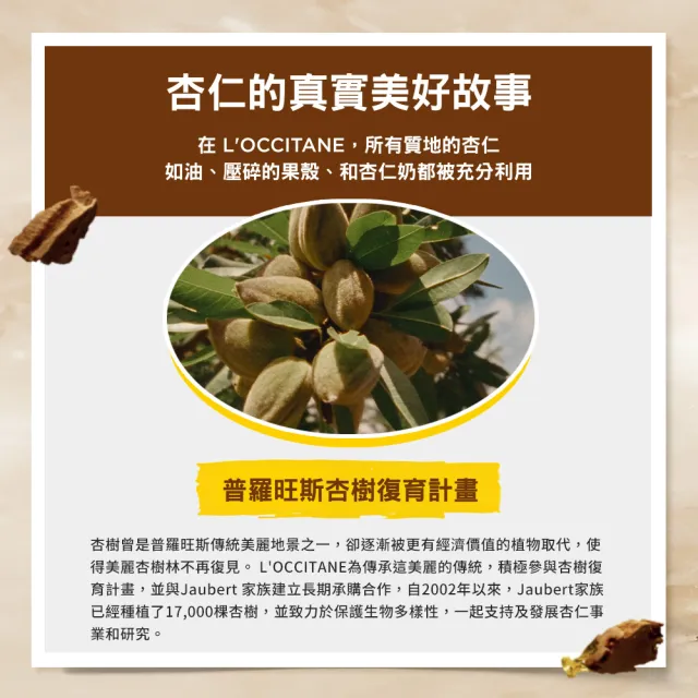 【L’Occitane 歐舒丹】官方直營 杏仁沐浴油超值組(杏仁沐浴油500ml 送沐浴油35mlx3)