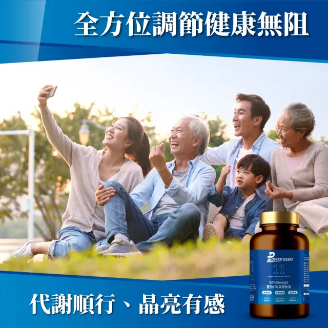 【PowerHero 勁漢英雄】92%Omega3 雙效rTG深海魚油x2盒(120顆/盒、專利3倍去腥味、嚴選深海無毒小魚)