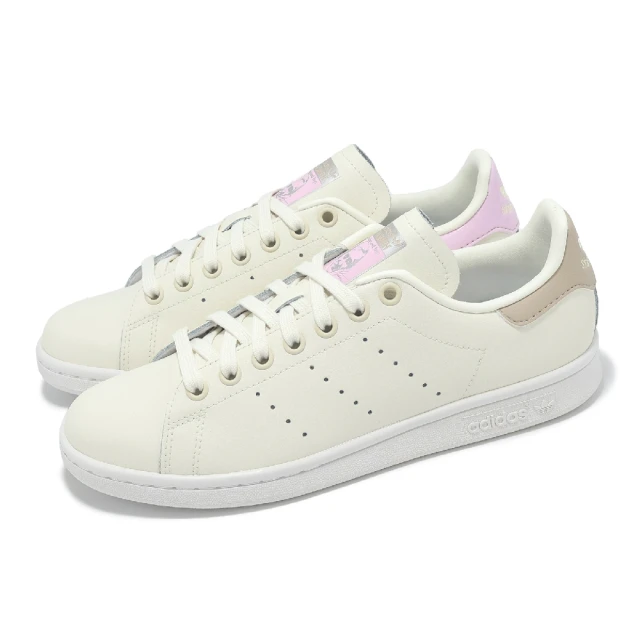 adidas 愛迪達 休閒鞋 Stan Smith W 女鞋 米白 粉紅 奶茶色 史密斯 愛迪達(ID4531)