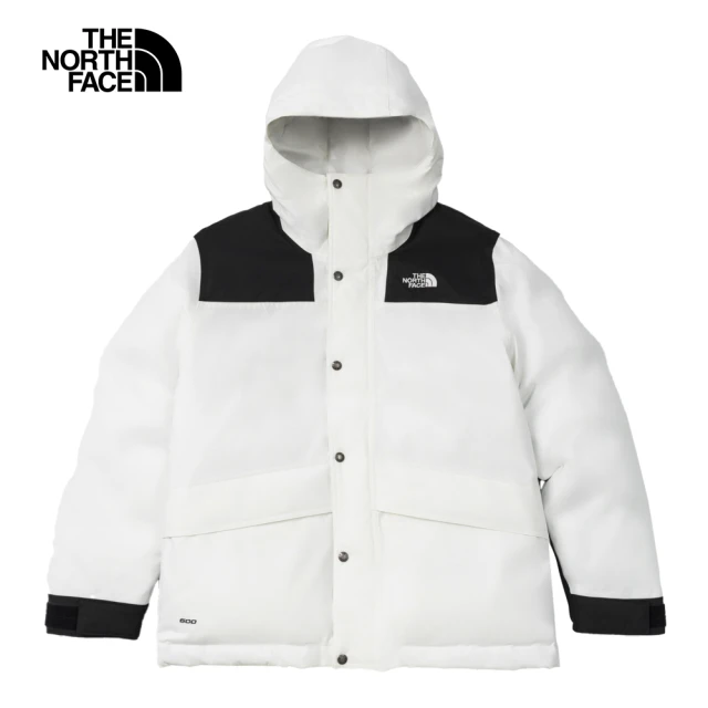 The North Face 北面男款黑白拼接DryVent防水透氣連帽羽絨外套｜89Z0LA9