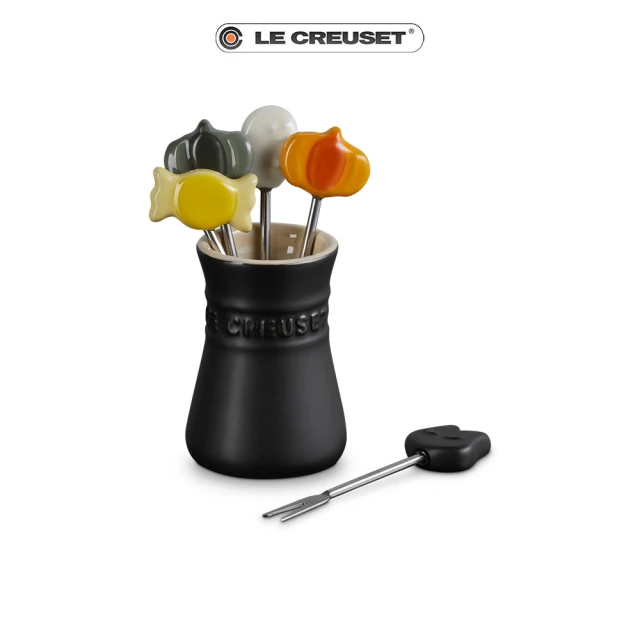 Le Creuset 瓷器萬聖節餐叉組5入(南瓜/精靈/糖果/黑貓)