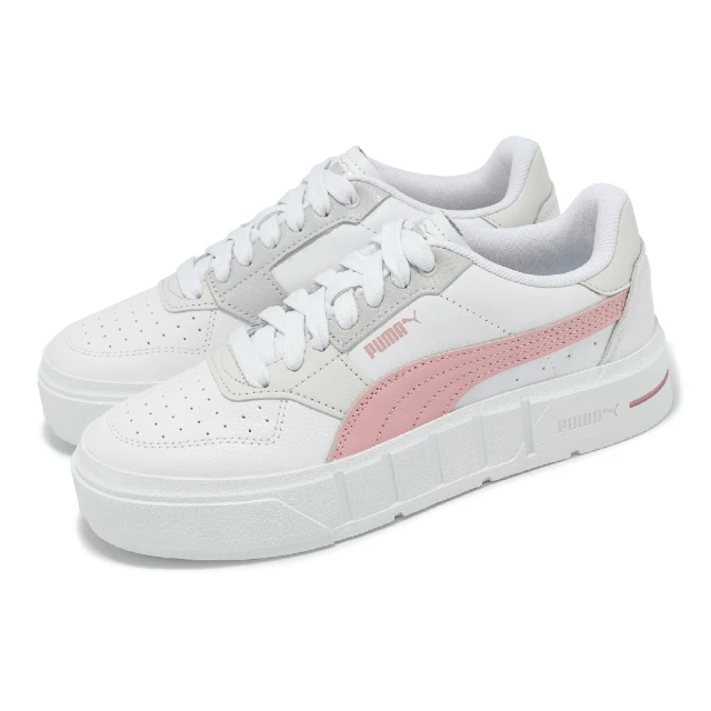 PUMA 休閒鞋 Cali Court Lth Wns 女鞋 白 粉 低筒 皮革 小白鞋(393802-06)