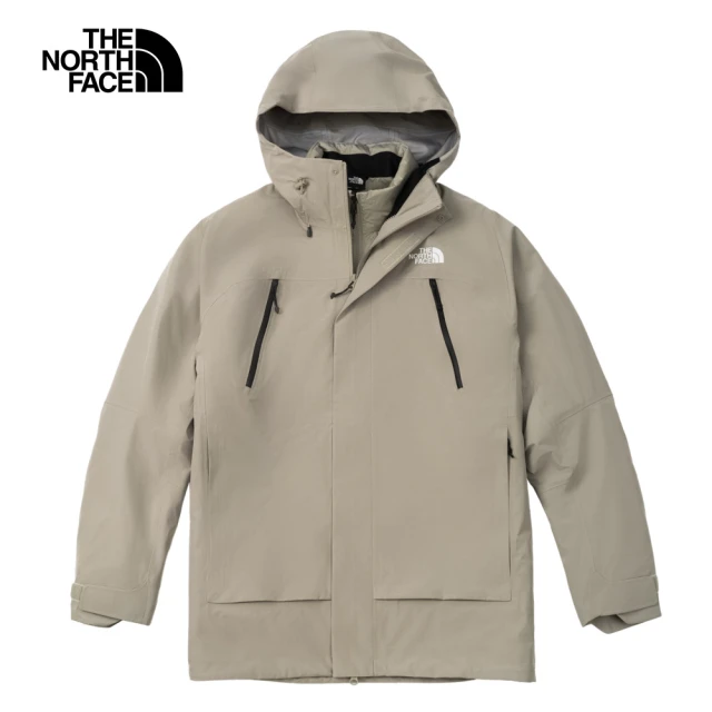 The North Face 北面男款灰色FUTURELIGHT防水透氣連帽三合一外套｜89ZM1I4