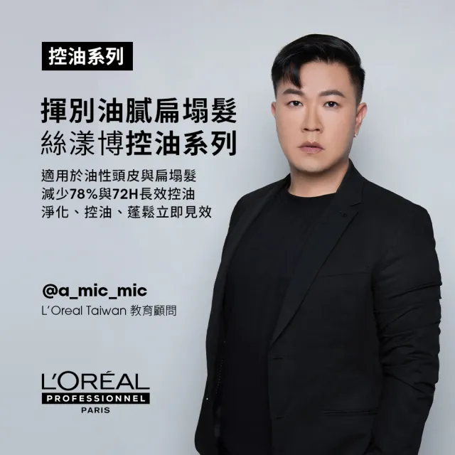 【L’OREAL 巴黎萊雅PRO】絲漾博控油洗髮精雙入組(控油/蓬鬆)