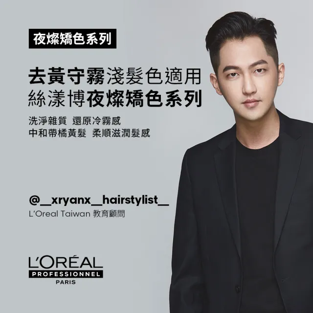 【L’OREAL 巴黎萊雅PRO】絲漾博夜燦矯色洗髮精300ml(霧紫)