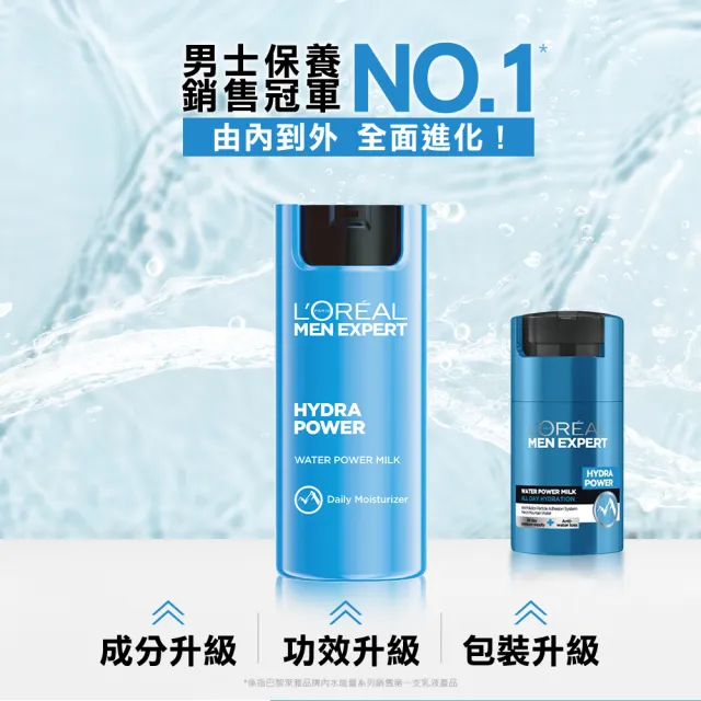 【LOREAL Paris 巴黎萊雅】男士水能量保濕全效乳50ml_2入組