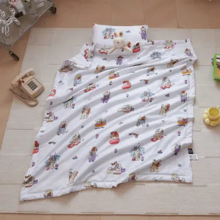 【ISHUR 伊舒爾】舒眠兒童睡墊三件組 附收納提袋(鋪棉睡墊+棉被+童枕 兒童睡袋 多款任選)